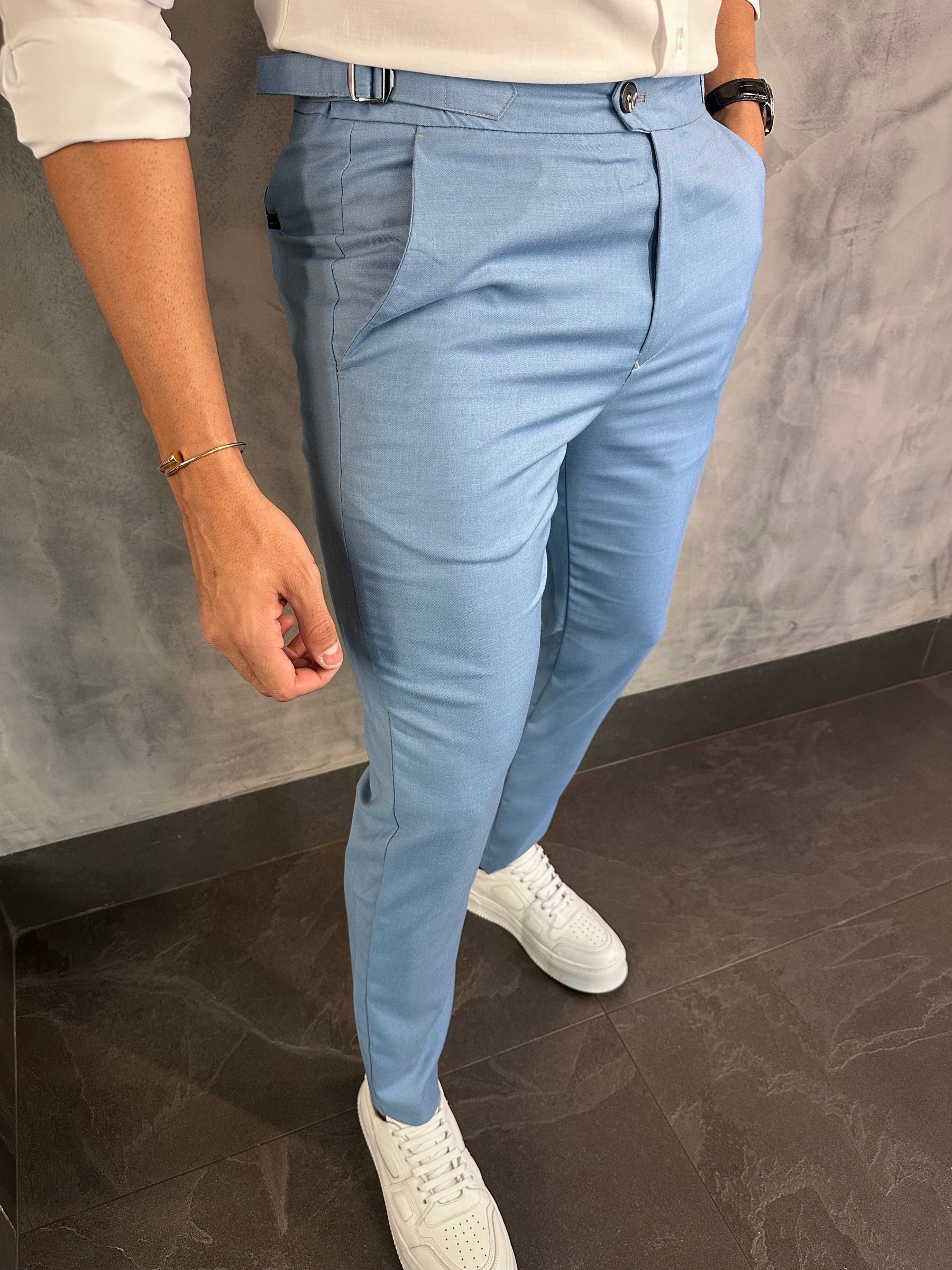 Calça Alf. Skinny Ajuste Fivela Ponto H