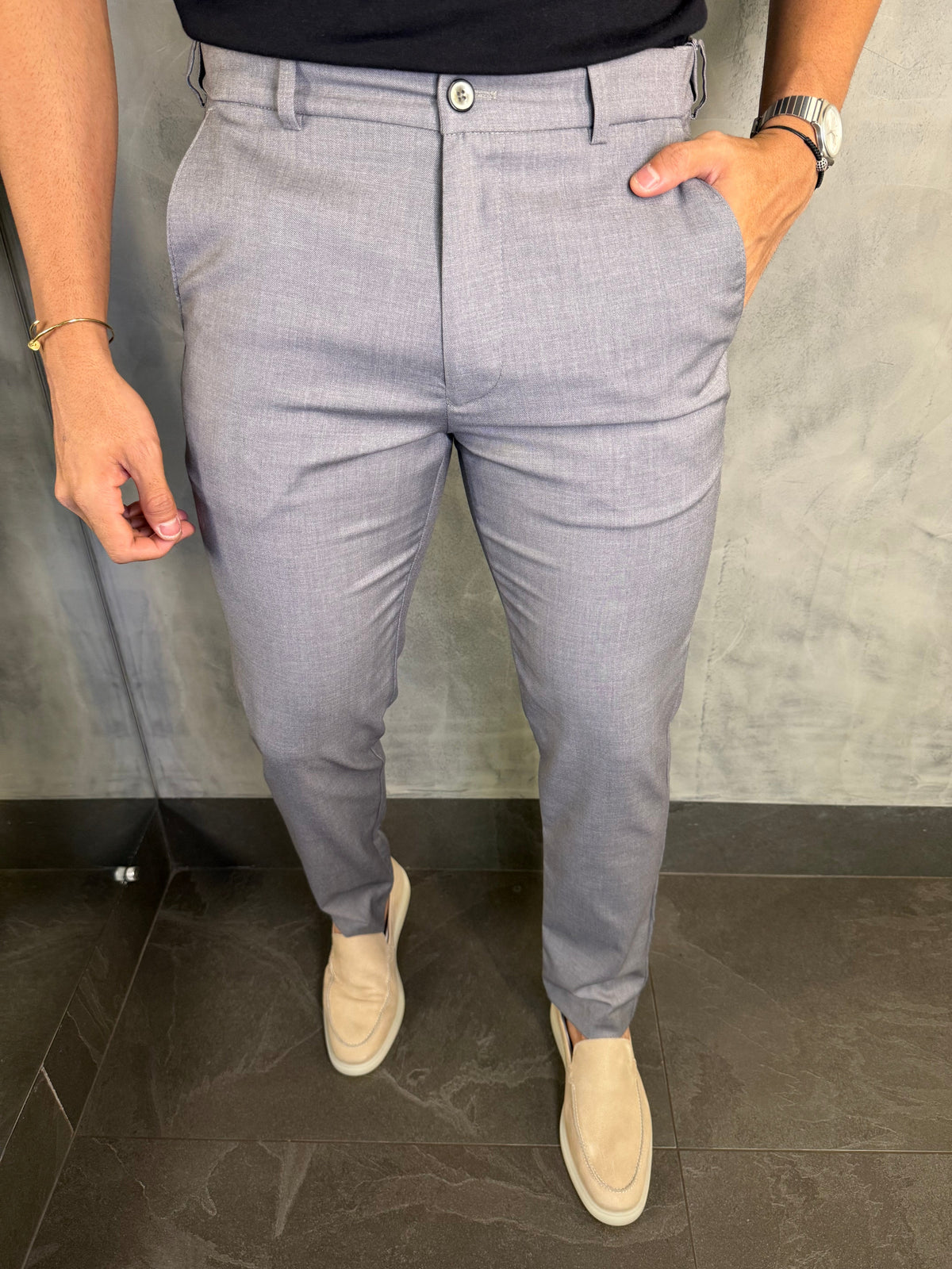Calça Alf. Slim C/ Elástico Cós Ponto H