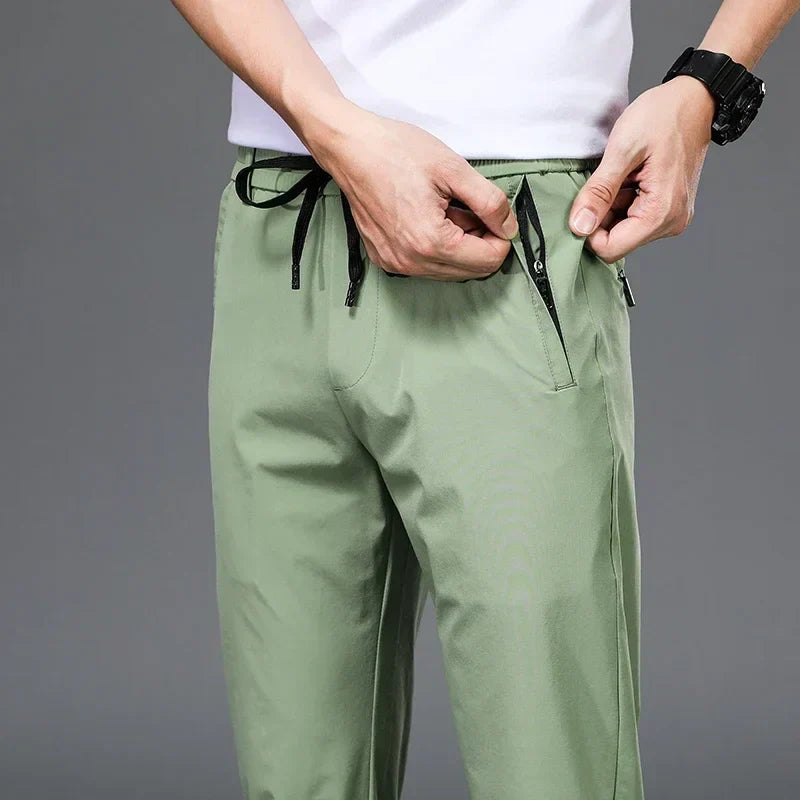Fly Confort Calça Masculina Em Seda Gelo E Poliéster