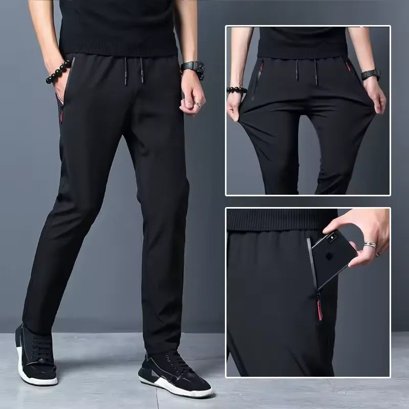 Fly Confort Calça Masculina Em Seda Gelo E Poliéster