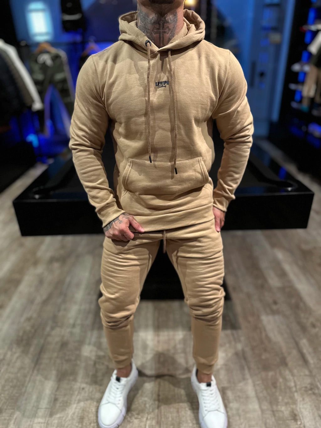 Conjunto Moletom Kw Basic Camel
