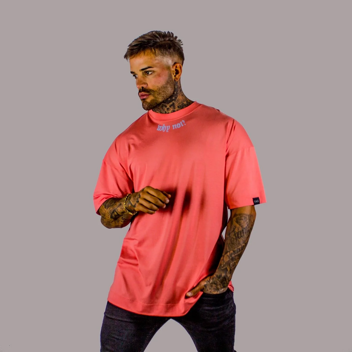 Camiseta Oversized Why Not Peach