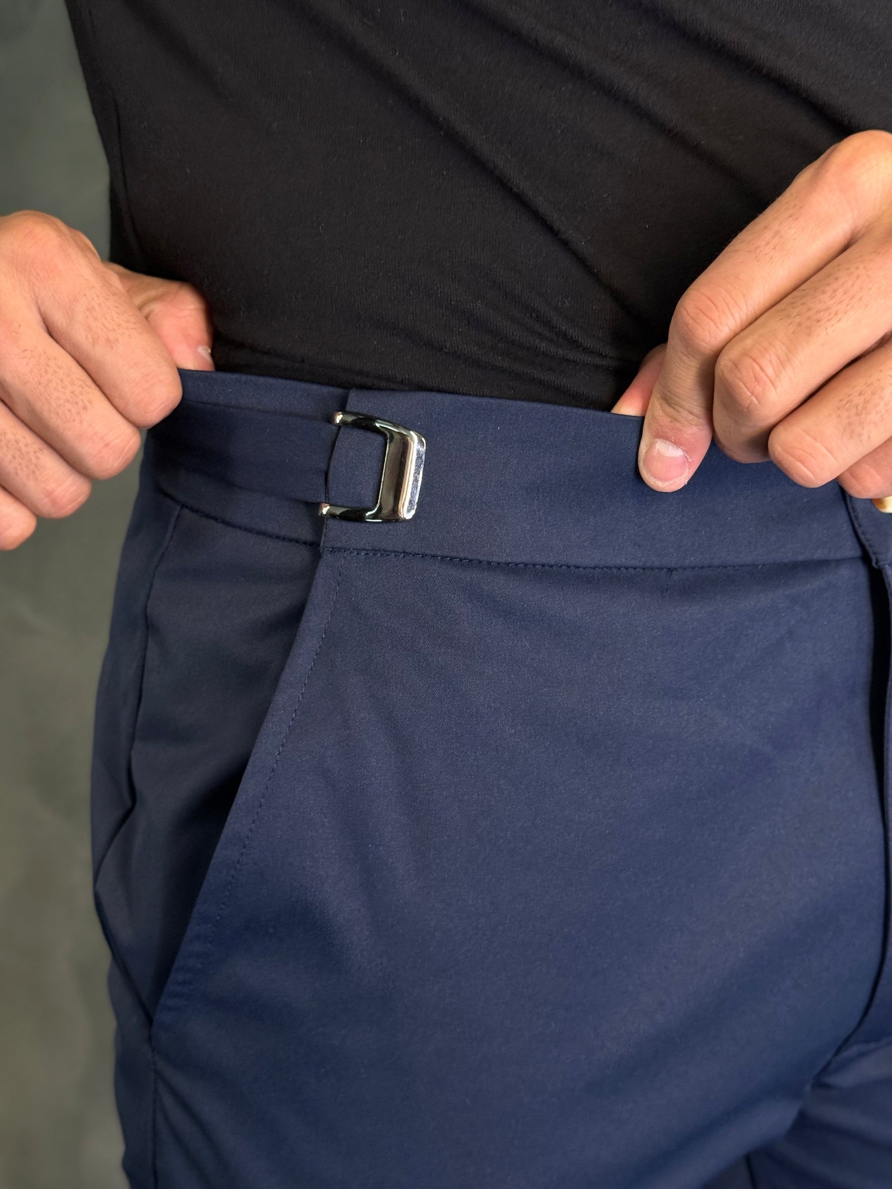 Calça Alf. Mônaco Ajuste Catraca Ponto H Marinho