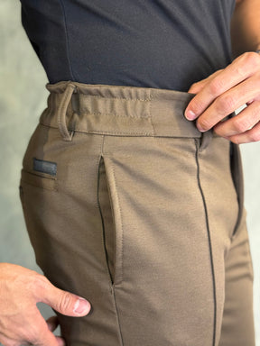 Calça Malha Western Kingejoe Marrom