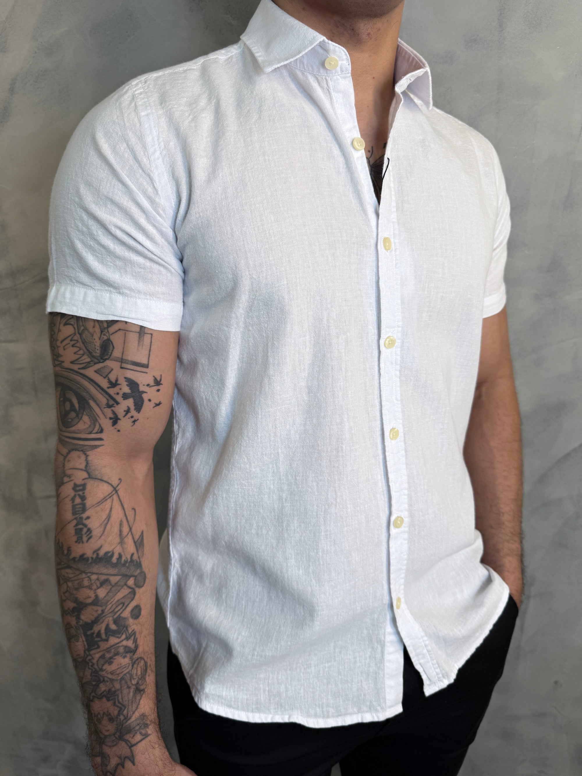 CAMISA M/C MARESIA PONTO H BRANCO