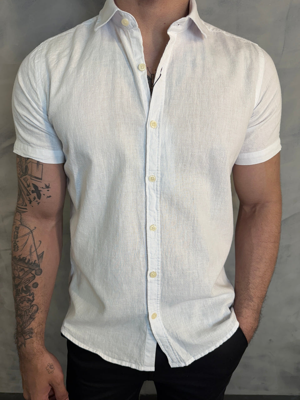 CAMISA M/C MARESIA PONTO H BRANCO