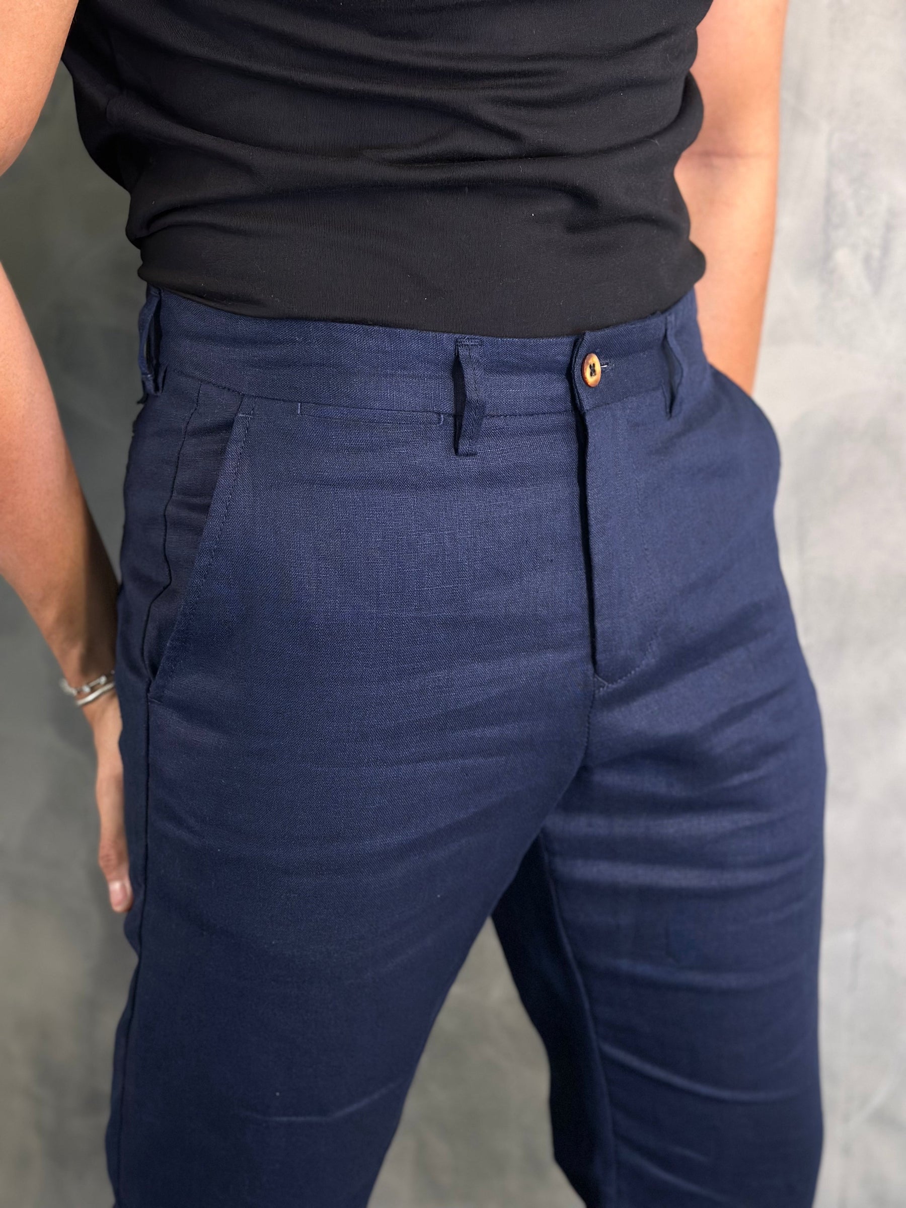 Calça Alf. Linho Regular Ponto H