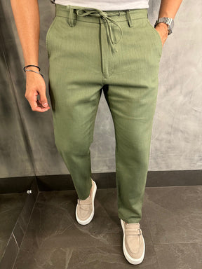 Calça Relax Rami Com Elástico E Cadarço Barezy