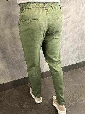 Calça Relax Rami Com Elástico E Cadarço Barezy