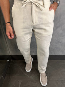 Calça Relax Rami Com Elástico E Cadarço Barezy