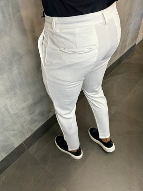 Calça Slim Malha Neoprene Stretch Com Cadarço Barezy