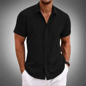 Camisa De Linho Manga Curta Masculina