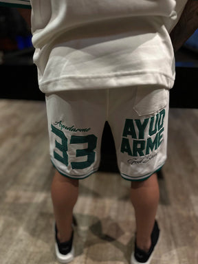 Conjunto Over Ayu 33 White/Green